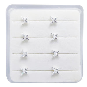 925 Silver L Bend Stud Nose Ring 20G Nose Body Piercing 8pcs