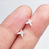 925 Silver L Bend Stud Nose Ring 20G Nose Body Piercing 8pcs