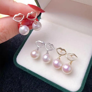 925 Sterling Silver LIPS Earrings Mountings Jewelry Parts Women's Accessories