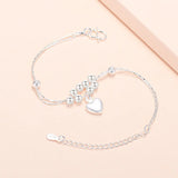 925 Silver LOVE Heart Bracelet Wedding Jewelry Girls Christmas