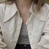 925 Silver LOVE Vintage Olive Beads Chain Necklace For Women