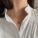 925 Silver Labradorite Pendant Necklace Clear Quartz Gemstone Party Jewelry