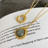 925 Silver Labradorite Pendant Necklace Clear Quartz Gemstone Party Jewelry