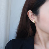 925 Silver Lace Heart Stud Earrings Women Fine Jewelry