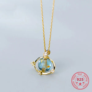 925 Silver Ladies Necklace Zircon Pendant Silver Jewelry For Women