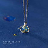 925 Silver Ladies Necklace Zircon Pendant Silver Jewelry For Women