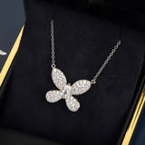 925 Silver Necklace Bow Charm Pendant Classic Jewelry Party
