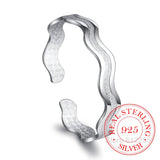 925 Sterling Silver Ripple Whirl Bracelet Cuff Bangle