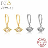 925 Silver Lip Mouth Zircon Piercing Hoop Earring Women Accessories