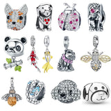 925 Sterling Silver Animal Charms Beads for Bracelet DIY Jewelry Making