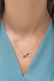 925 Silver Ladybug Infinity Necklace Zircon Stone Jewelry Gift