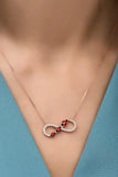 925 Silver Ladybug Infinity Necklace Zircon Stone Jewelry Gift