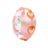 925 Silver Large Hole 3D Colorful Flowers Glass Charm Beads