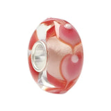 925 Silver Large Hole 3D Colorful Flowers Glass Charm Beads