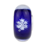 925 Silver 3D Colorful Snowflake Charm Glass Bead for Bracelet