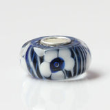 925 Silver 3D Flowers Line Glass Charm Beads For Bracelet