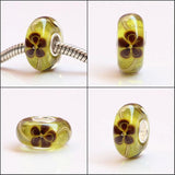 925 Silver Flowers Charm Beads for European Bracelet
