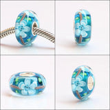 925 Silver Flowers Charm Beads for European Bracelet