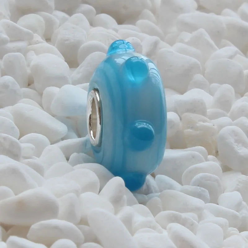 925 Sterling Silver Glass Charm Bead for European Bracelet