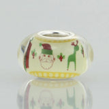 925 Sterling Silver Christmas Cartoon Charm Beads for European Bracelet