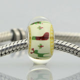 925 Sterling Silver Christmas Cartoon Charm Beads for European Bracelet
