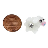 925 Sterling Silver Large Hole 3D Dog Glass Bead for Bracelet