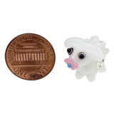 925 Sterling Silver Large Hole 3D Dog Glass Bead for Bracelet