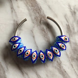925 Sterling Silver 3D Angel Eye Glass Charm Bead for Bracelet