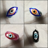 925 Sterling Silver 3D Angel Eye Glass Charm Bead for Bracelet