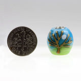 925 Silver Colorful Flowers & Tree Glass Charm Beads