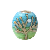 925 Silver Colorful Flowers & Tree Glass Charm Beads