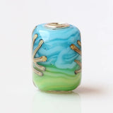925 Silver Colorful Flowers & Tree Glass Charm Beads