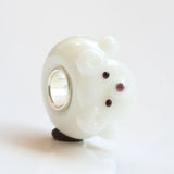 925 Silver Dog Charm Glass Beads for Bracelet