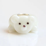 925 Silver Dog Charm Glass Beads for Bracelet