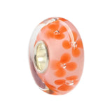925 Sterling Silver Large Hole 3D Flowers Glass Beads