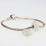 925 Silver Large Hole 3D Glass Charm Beads for Bracelet