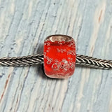 925 Sterling Silver Colorful 3D Square Bubbles Charm Glass Beads