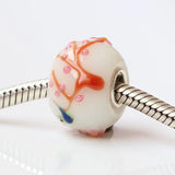 Colorful Bird & Flowers Tree Charm Bead for Bracelet