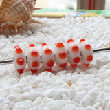 925 Silver Orange Glass Charm Bead Fit European Bracelet