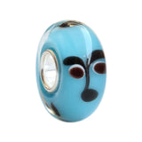 925 Silver Large Hole Face Laughing Glass Charm Beads