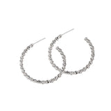 925 Sterling Silver Large Ring Earrings Exaggerated Round Ring
