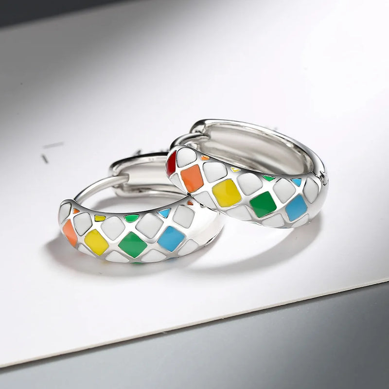 925 Silver Rainbow Earrings For Women