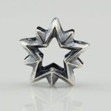 925 Silver Star Beads Five-Pointed Charms Fit European Troll Bracelet
