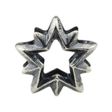 925 Silver Star Beads Five-Pointed Charms Fit European Troll Bracelet