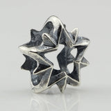 925 Silver Star Beads Five-Pointed Charms Fit European Troll Bracelet