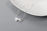 925 Sterling Silver Leaf Charm Bracelet with Pearl - Birthday Gift for Women