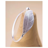 925 Silver Leaf Charm Bracelet Women Xmas Gift