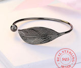 925 Silver Leaf Charm Bracelet for Women Christmas Gift