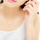 925 Silver Leaves Pendant Pearl Necklace For Women Engagement Gift