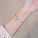 925 Silver Balloon Dog Pendant Bracelet Women Beads Chain Jewelry